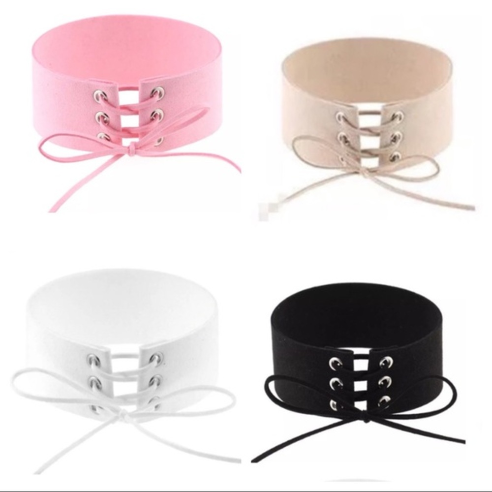 LACE UP CORSET STYLE CHOKER-NEW‎